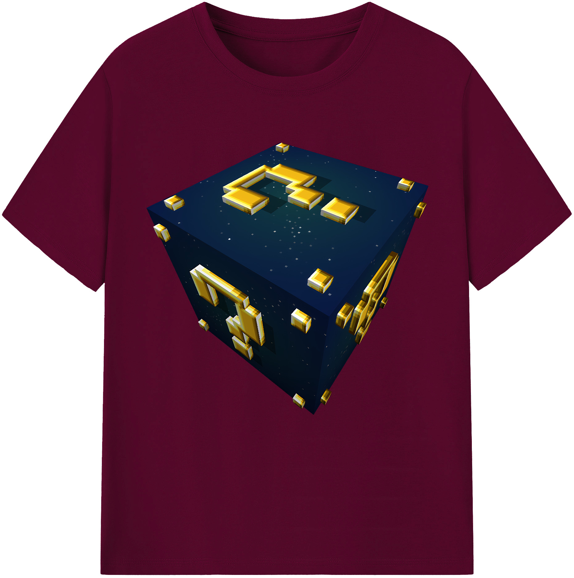 （画像用） マインクラフト ブロックの世界 Minecraft MC Block world レディースカジュアルプリントTシャツ（綿100％）